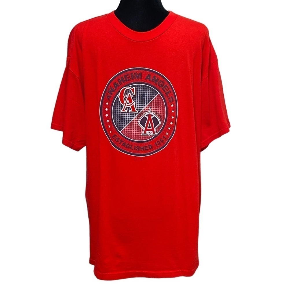 Anaheim Angels Cooperstown Red T-Shirt Majestic MLB Baseball XL